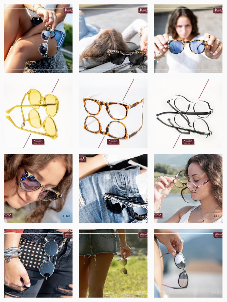 Ottica zigliara, lorenzo viola fotografo, marketing, Instagram, occhiali, brand
